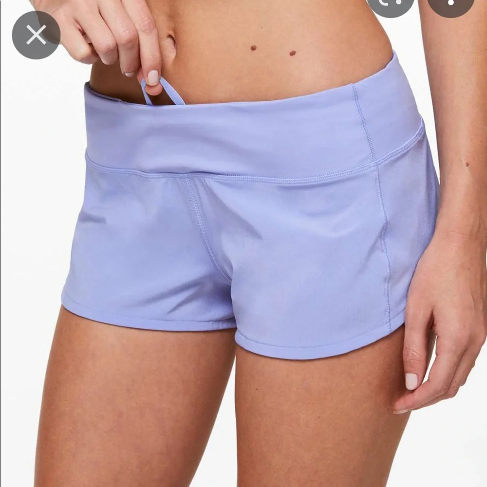 Lululemon Size 2 Light Blue Speed Up Short Athletic Workout